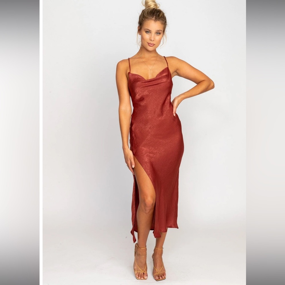 Resa Madison Slip Dress in Rust size XS